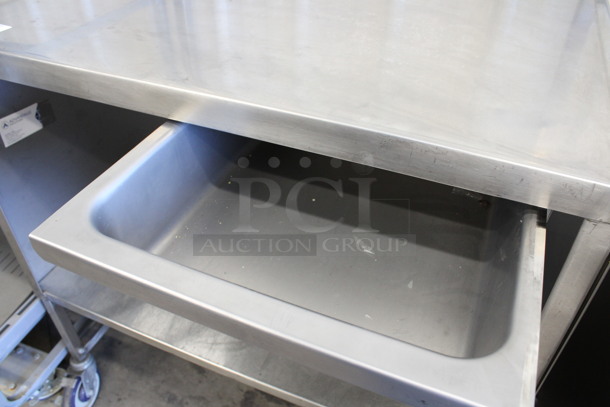 Winholt Stainless Steel Commercial Portable Table Work Station w/ Drawer and Under Shelf on Commercial Casters. 36x28x71 - Image 5 of 5