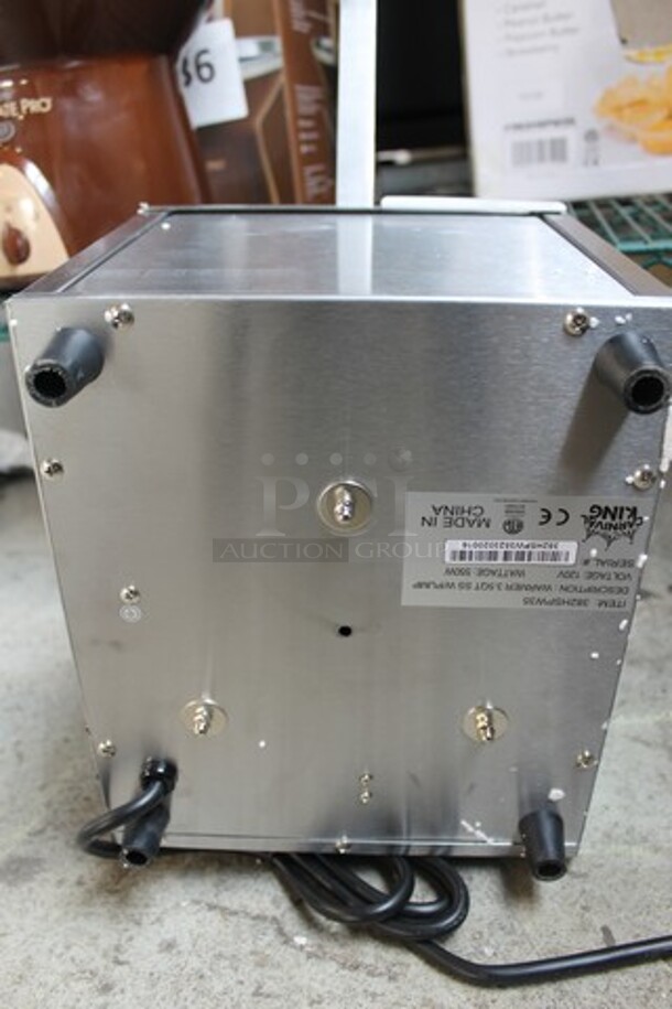 BRAND NEW SCRATCH AND DENT! Carnival King 382HSPW35 Stainless Steel Electric Countertop 3.5 Quart Condiment And Topping Warmer With Pump. 120V. Tested And Working! - Image 7 of 8