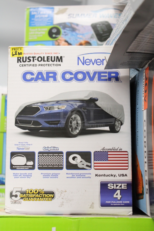 Budge Industries Rust Oleum Never Wet Car Cover, Waterproof Outdoor Protection. Size 4: Full Size Cars