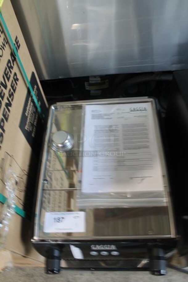 BRAND NEW SCRATCH AND DENT! 2022 Gaggia CGG191A50NU Stainless Steel Commercial Countertop Single Group Espresso Machine w/ Portafilter and Steam Wand. Tested and Working! - Image 4 of 11