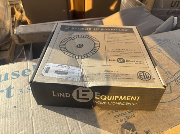 Lind Equipment LE-HB120LED Beacon120 LED Temporary High Bay Light with 3' Cord - 120W, 15, 250 Lumens. Not Tested. 2x Your Bid - Image 2 of 2