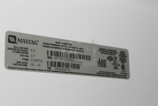Maytag M1TXEGMYW01 Metal Cooler Freezer Combo. 115 Volts, 1 Phase. Tested and Powers On But Does Not Get Cold - Image 7 of 7