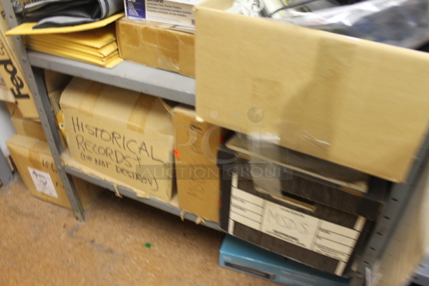 ALL ONE MONEY! ROOM LOT of Various Items Including Tables, Metal Shelving, Office Chair and Computer. BUYER MUST REMOVE. - Image 11 of 12