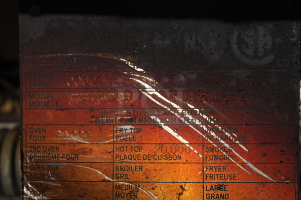 Jade Range JTRH-2FHT-36C Stainless Steel Commercial Natural Gas Powered 6 Burner Range w/ Convection Oven, Salamander Cheese Melter and Back Splash. 30,000 BTU. - Image 9 of 9