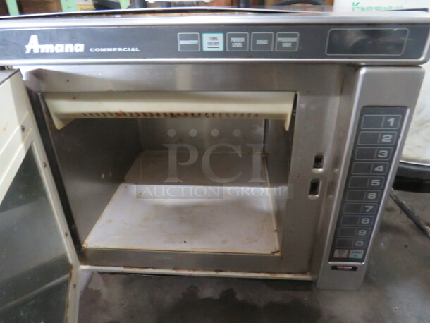 One Amana Commercial Microwave. Model# RC306. 19X24X18 - Image 3 of 3