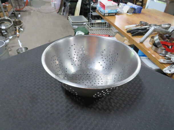 One 11 Inch Stainless Steel  Collander. - Image 1 of 1