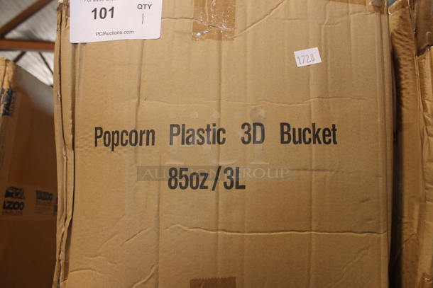 PALLET LOT of 43 BRAND NEW Boxes of Popcorn Plastic 3D Buckets. - Image 2 of 4