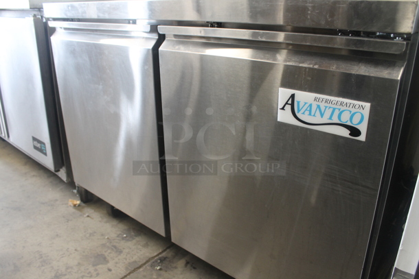 Avantco 178SSUC48RHC Stainless Steel Commercial 2 Door Undercounter Cooler on Commercial Casters. 115 Volts, 1 Phase. Tested and Working! - Image 4 of 8