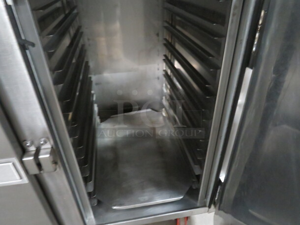 One 2 Door FWE SS Worktop Heat And Hold On Casters. WORKING!  Model# HLC-16-CHP. 120 Volt. 34X25X33 - Image 4 of 4