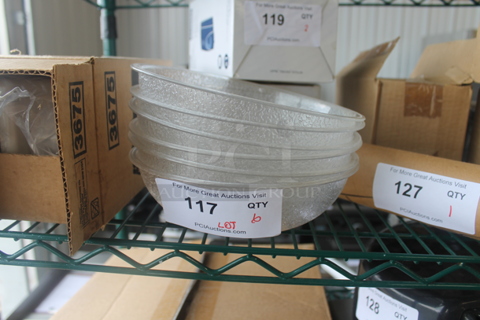 ALL ONE MONEY! Lot of 6 Poly Clear Bowls.