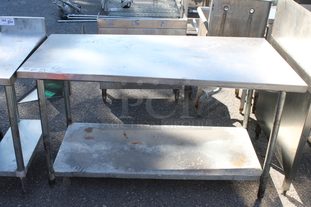 Stainless Steel Commercial Table w/ Metal Under Shelf. - Image 1 of 3