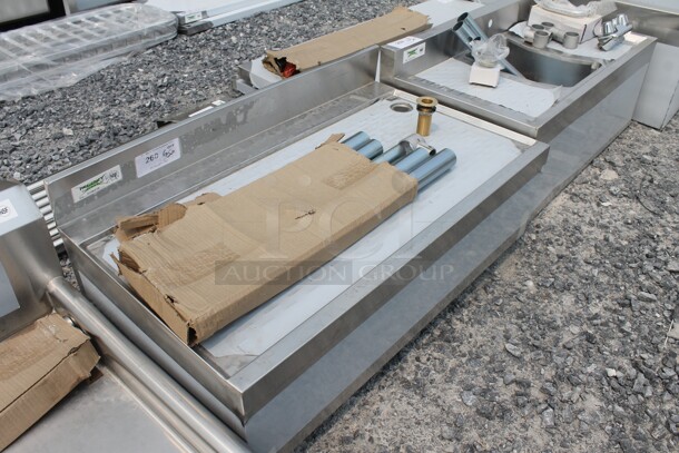 BRAND NEW SCRATCH AND DENT! Regency 600DBU2136 Commercial Stainless Steel Disassembled Underbar Drainboard With Galvanized Legs. - Image 2 of 4