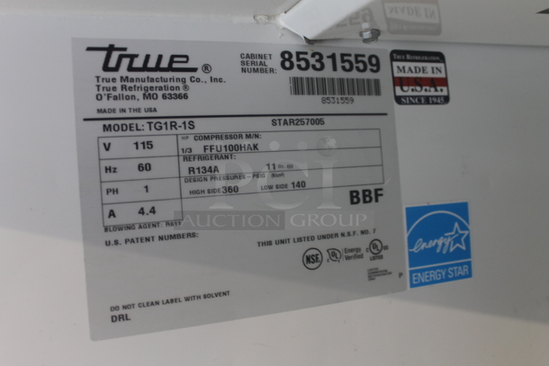 2015 True TG1R-1S Commercial Stainless Steel Single Door Reach-In Cooler With Polycoated Shelves 115V, 1 Phase. Tested and Working! - Image 5 of 5