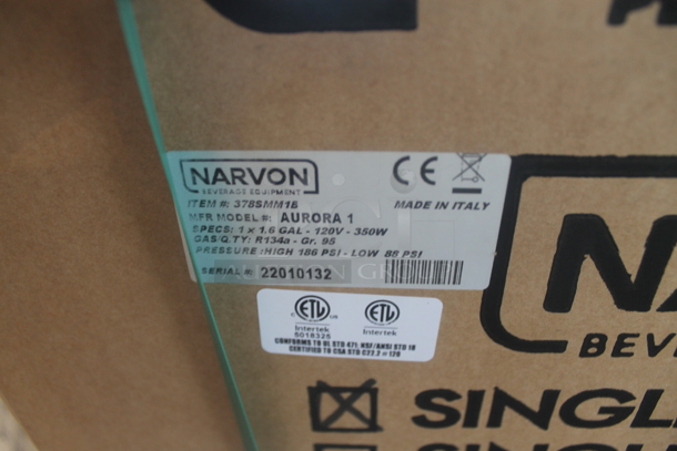 BRAND NEW IN BOX! Narvon Aurora 1 Metal Commercial Countertop Single Hopper Slushie Machine. Hopper Has 1.6 Gallon Capacity. 120V, 1 Phase. Tested And Working!  - Image 3 of 3