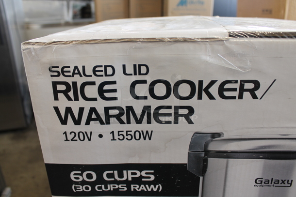 BRAND NEW IN BOX! Galaxy 177GRCS60 Stainless Steel Commercial Countertop Rice Cooker Warmer. 120 Volts, 1 Phase.  - Image 4 of 5
