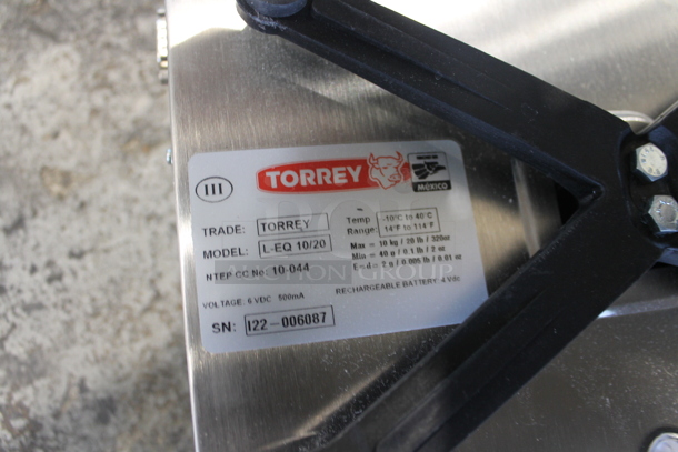 BRAND NEW SCRATCH AND DENT! Torrey L-EQ 10/20 Stainless Steel Commercial Countertop Food Portioning Scale. Tested and Working! - Image 10 of 10
