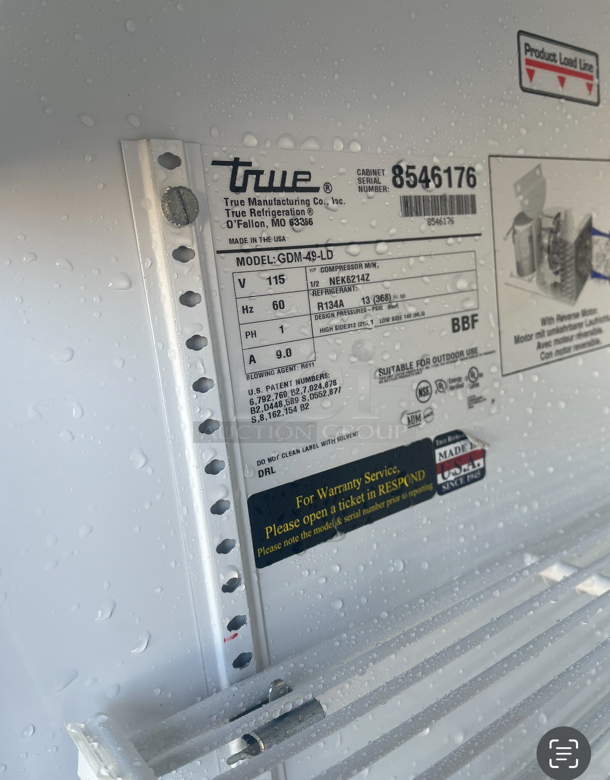 True 2 Glass Door Refrigerator/ Tested and Works Great - Image 5 of 5