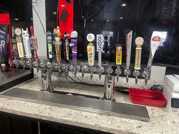 American Beverage 18 Faucet Stainless Steel Commercial Beer Tower Dispenser NSF  - Image 2 of 5