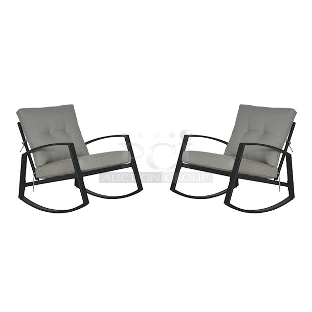 Mainstays Asher Springs 2-Piece Outdoor Furniture Patio Rocker Set -Grey. 3x Your bid.
36.00 x 27.50 x 29.40  - Image 4 of 11