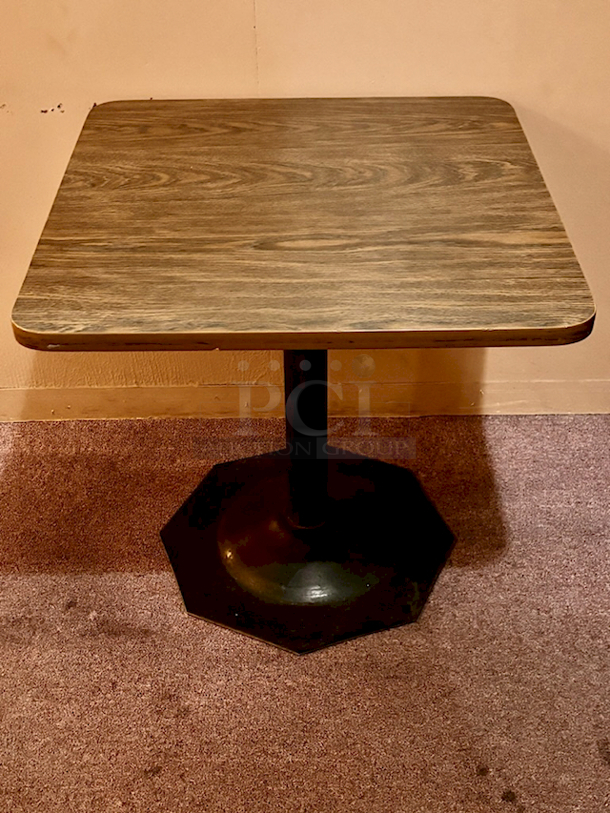 OUTSTANDING! 36" Square Table With Weighted Octagon Base. 36x36x39 - Image 1 of 2