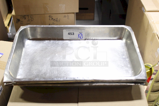 SWEET! 2-1/2" Deep Full Size Hotel Pans, Stainless Steel. 20-3/4x12-3/4x2-1/2 10x Your Bid - Image 1 of 1
