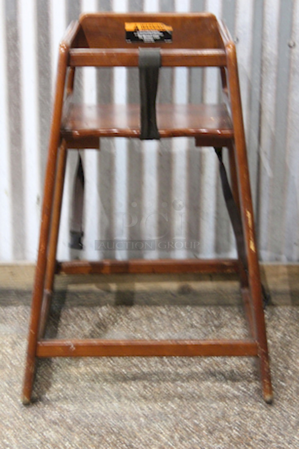 BEAUTIFUL! Marston Wood Products C-30 High Chair Solid 3/4" Oak, Mortise And Tenon Frame Construction, Instant-Release Safety Straps With Crotch Strap. 18x19x29
4x Your Bid - Image 6 of 8