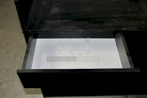 NICE! 72” Wooden Point of Service Station, Black. 72x22-1/8x42-1/4 - Image 7 of 8