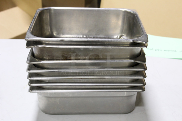 SWEET STACK! 1/2 Size Hotel Pans, 4" Deep, Stainless Steel. 7x Your Bid - Image 1 of 4