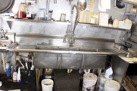 96" 3 Compartment Sink With Pre-Wash Unit.
