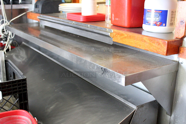 SCORE! Regency  600WS1248 18 Gauge Stainless Steel 12" x 48" Solid Wall Shelf - Image 1 of 3