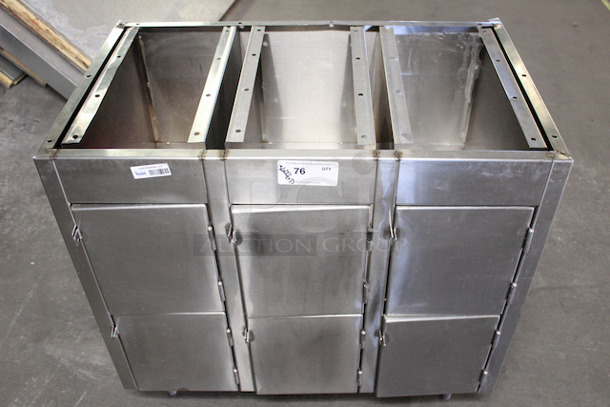 Stainless Steel Underbar/6-Hole Cabinet Shelving.