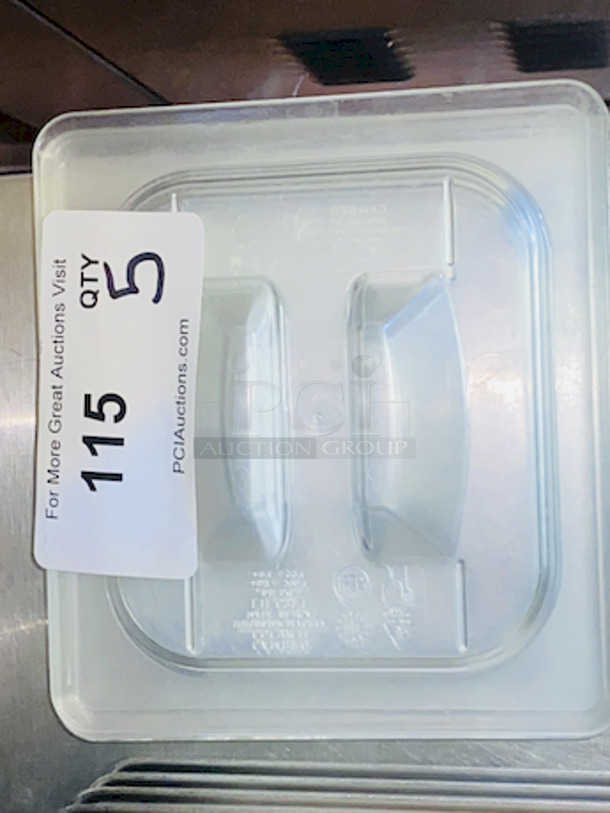 SET of 5 Cambro 1/6 Pan Lids. 

5x Your Bid - Image 1 of 3