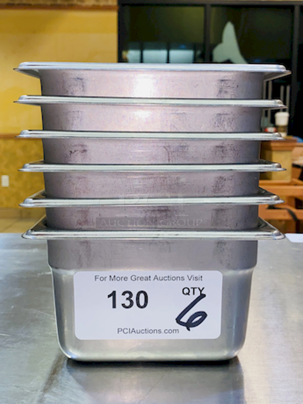 BEAUTIFUL! Set of (10) 1/6 Pans x 6" Deep.
7x6x6
6x Your Bid - Image 1 of 5
