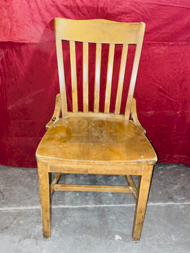 HUGE LOT! (60) Wooden School House Chairs. 
17x19-1/2x35 (18” Seat Height).

60x Your Bid - Image 2 of 6