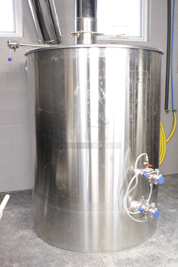 BRAND NEW/NEVER FIRED Forgeworks Stainless Steel 7 Barrel (320 Gallon) Franken Kettle-Whirlpool Combo Model 7KU With Midco Economite Burner (Natural & Propane Compatible) And Keyway. Uninsulated, Single Wall, Gas Fired. Certified Never Used. 48x71 - Image 3 of 11