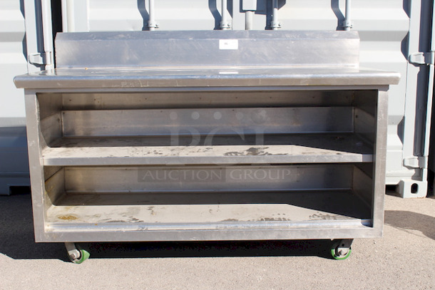 Stainless Steel Work Top On Cabinet Base W/ (2) Shelves 60x30x43 - Image 3 of 7