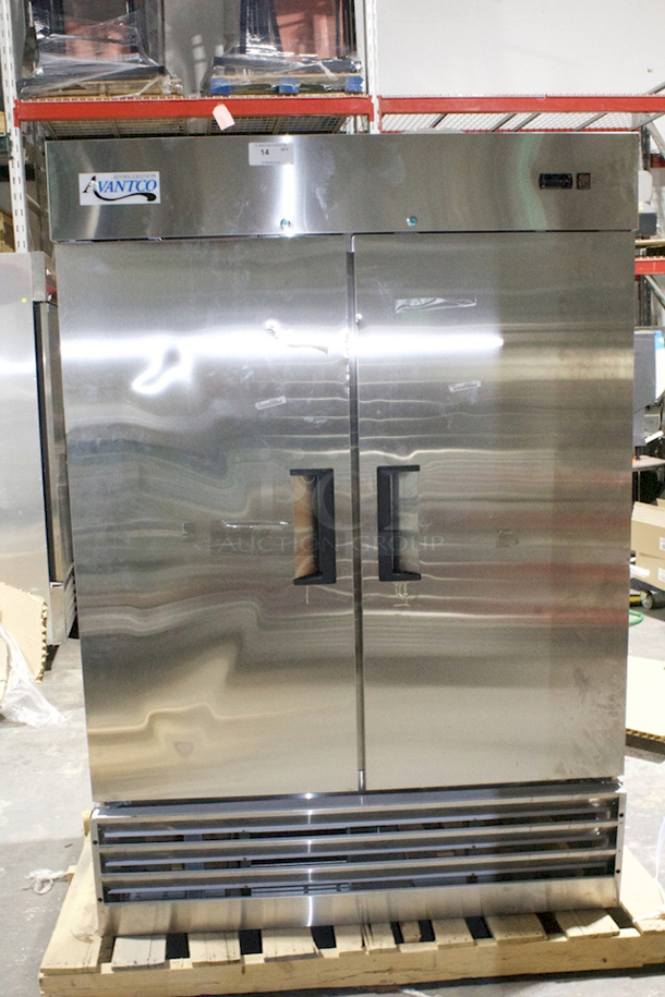 BRAND NEW SCRATCH & DENT! Avantco A-49R-HC 54" Solid Door Reach-In Refrigerator. Missing Power Cord.  - Image 2 of 7