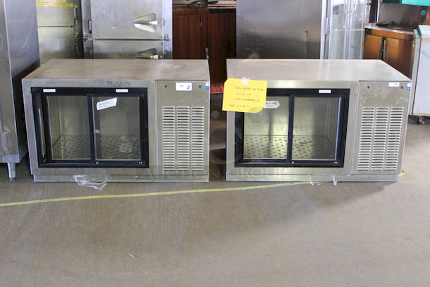 DOUBLE LOT! Pair of Craig Manufacturing Inc LB-4-30-SC Sliding Glassdoor Beer, Hard Wired Refrigerators. Working When Tested. 48x30x29. 2x Your Bid
