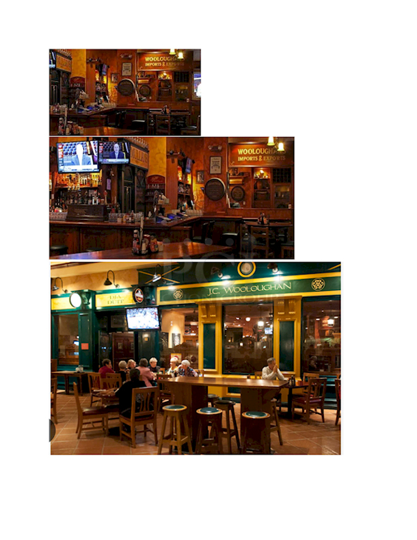 COMPLETE!! JC Wooloughan Irish Bar Formerly Located In The Rampart Casino. This Lot Includes: The Mill Work, Seating, Signage, Tables and More. This lot is disassembled and in storage. Winning bidder is responsible for the pick-up and complete removal. Should assistance in the process be required, please contact PCI West Coast Directly. The link below will direct you to a google drive folder with a complete inventory list and detailed photos. https://drive.google.com/drive/folders/1P0ajmLQVKhLlb5qCwa7Bl5Bi_ImupOlL?usp=sharing - Image 5 of 6