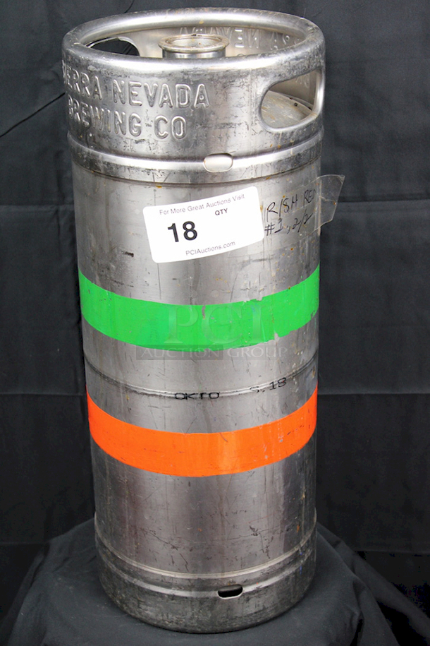 1/6 Barrel Keg - Still Has Contents In It - Image 1 of 2