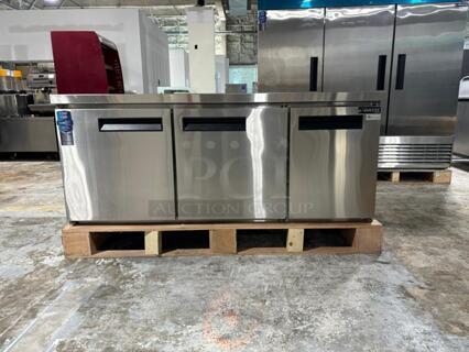 Brand New Scratch & Dent Dukers DUC72F 3-Door Undercounter Commercial Freezer in Stainless Steel
