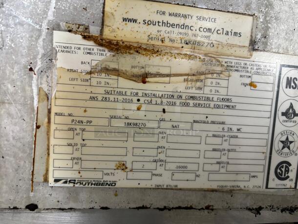 Southbend P24N-PP 24" Gas Heavy Duty Griddle, Modular Base, 32.000 BTU
 - Image 4 of 6