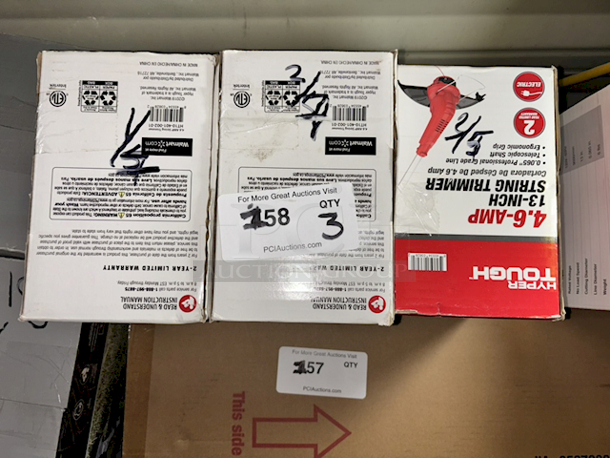 Hyper Tough 4.6 Amp 13-Inch Stringer Trimmers, Electric. 3x Your Bid.  - Image 1 of 1