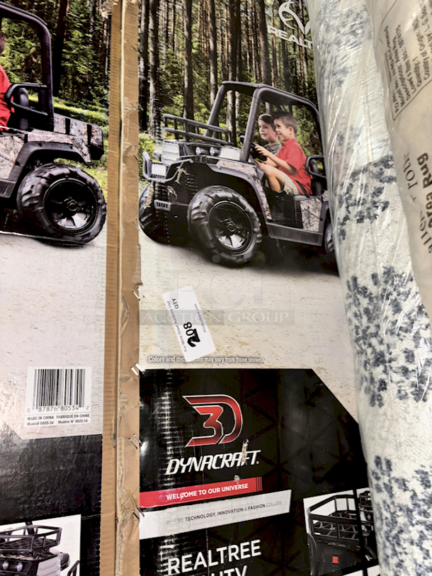 IN THE BOX! Dyncraft Realtree 24V UTV - Black. Realistic UTV Sounds, Suspension spring, Working Headlights, MP3 Input, Front Rack.	