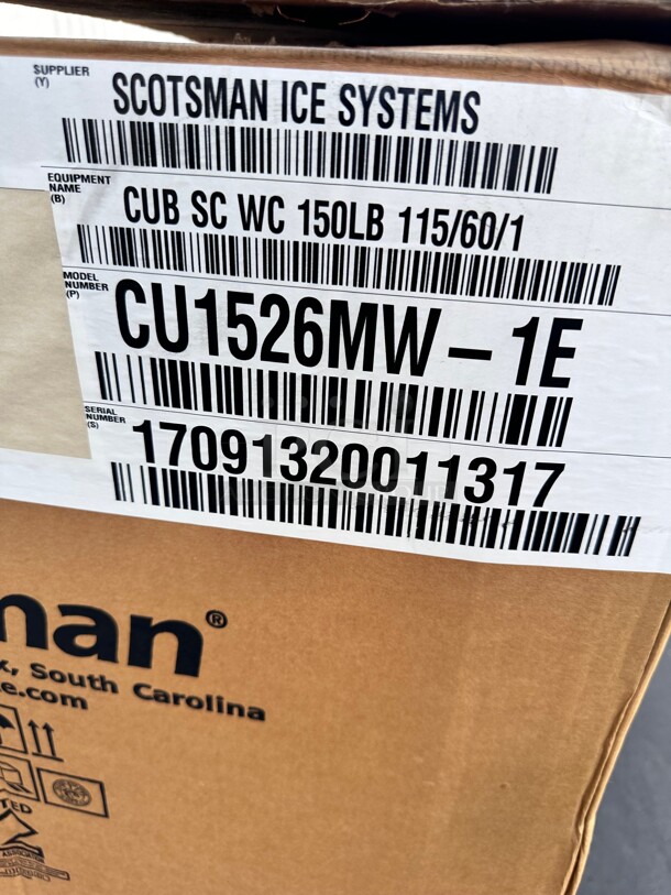 New! Scotsman CU1526MW Undercounter Ice Machine Prodigy- 150 Lbs. Water Cooled- Medium Cube 115 Volt Working - Image 7 of 7