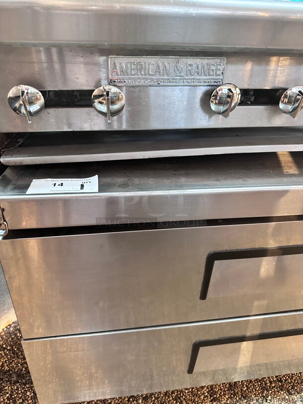 Certified Working American Range Commercial 48 inch Hot Plate with 8 Burners Natural Gas NSF  - Image 5 of 7