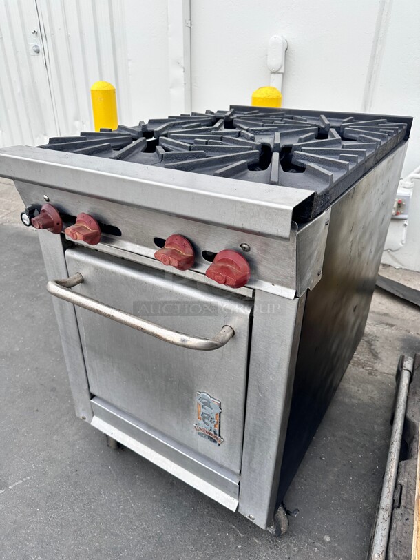 Fully Refurbished Montague 124-S-NG 24 inch Natural Gas Heavy Duty Range - 20,000 BTU Working  - Image 5 of 8