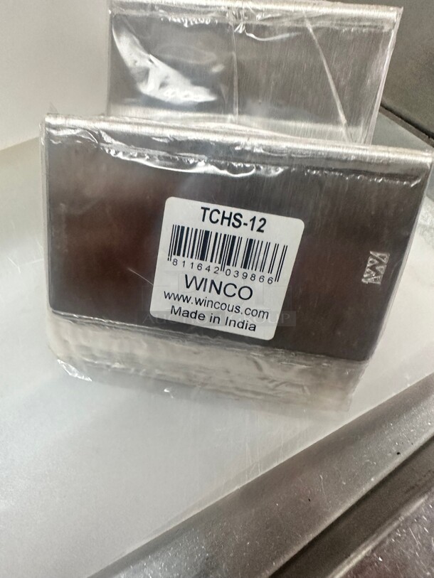 New Winco TCHS-12 Taco Holder - Holds 1 to 2 Tacos, Solid, Stainless Steel - Image 4 of 5
