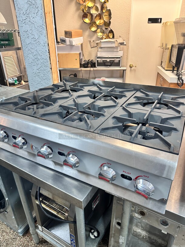 Like New CPG R-CPG-36-NL 6 Burner Gas Countertop Range / Hot Plate - 132,000 BTU Working - Image 5 of 6