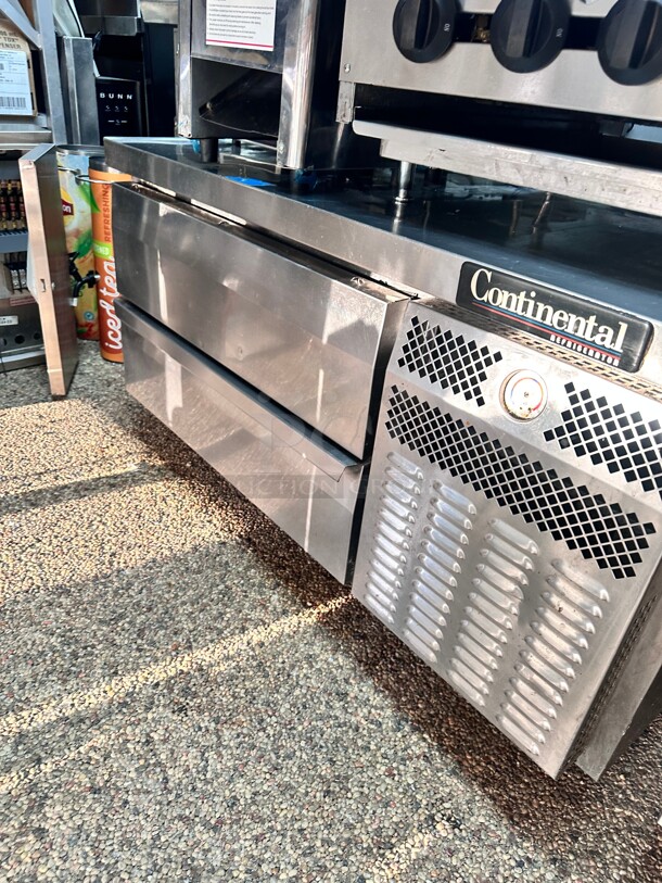 Continental  48" Chef Base w/ (2) Drawers - 115v Tested and Working - Image 6 of 8